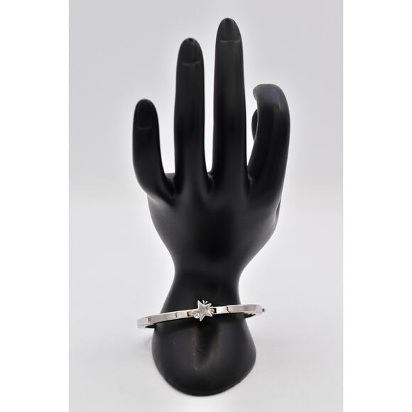 Coach Bangle Bracelet Shooting Star Silver Tone Rhinestone Crystal Signed Bin8 - Picture 6 of 12